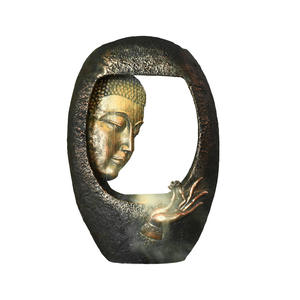น้ำพุเซนสวนกลางแจ้งสำหรับตกแต่งบ้านการตกแต่งที่หรูหราการตกแต่งแบบ budda HEAD ลูกบอลสวนแบบเซน - Product Image 1