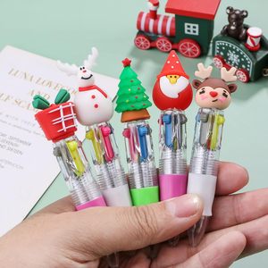 クリエイティブかわいいクリスマスミニマルチカラーペンカスタムプラスチックマルチカラーペン - Product Image 5