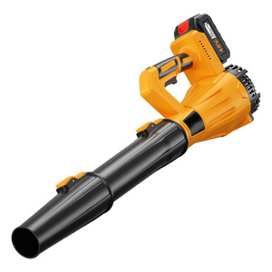 21V <b>Brushed</b> Motor Cordless DIY Leaf Blower with Two Rechargeable Battery Packs Handheld Design Powerful Garden Yard <b>Cleaning</b> - Product Image 3