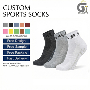 Calzini <span class=keywords><strong>da</strong></span> <span class=keywords><strong>uomo</strong></span> Performance OEM ODM grigio e carbone, a taglio basso, personalizzabili con stampa e tema ciclistico, con inserti in silicone - Product Image 1