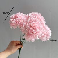 Künstliche handgemachte große Hortensie Hochzeits basis 5 Gabel 5 Kopf Blumen bündel für Thanksgiving und Weihnachts zeremonien