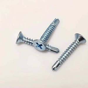 Tornillos avellanados SDS resistentes para construcción de metal y madera Sujetadores recubiertos de zinc a prueba de herrumbre Diseño de tapa de enchufe - Product Image 1