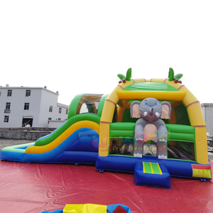 Castillo inflable con tobogán en forma de elefante, castillo hinchable comercial para niños, combo de juegos inflables para fiestas. - Product Image 5