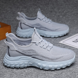 Chaussures de sport décontractées pour hommes, nouvelle collection, tissées, confortables, à semelle épaisse, vente en gros - Product Image 6