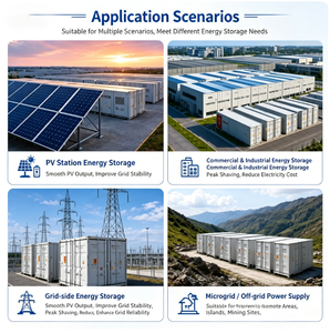 2.7MWh LiFePO4 Outdoor Container <b>Energy</b> <b>Storage</b> <b>System</b> Air Cooling Battery For PV Industrial Grid Microgrid Peak Shaving - Product Image 3