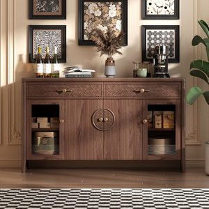 Massivholz-Öko-Board-Sideboard mit großzügigen Schubladen, verstellbaren Einlegeböden, Buffet-Serviermöbel, Esszimmer-Aufbewahrungsmöbel - Product Image 2