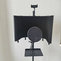 Microphone de studio en métal, cabine insonorisée, écran anti-vent absorbant le son, chambre de réduction du bruit de bureau, coton anti-pop
