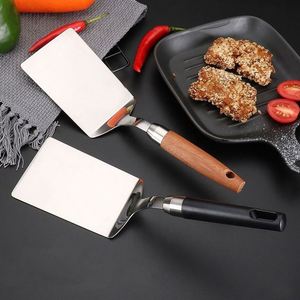 Ensemble d'ustensiles de cuisine en acier inoxydable avec poignée métallique, spatule de cuisson, couteau à steak, outil à pizza et pelle à glace frite - Product Image 1