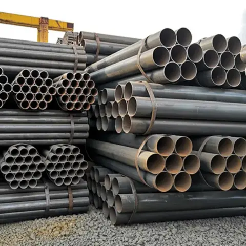 Cina personalizzazione ASTM A53 A106 tubo di ferro nero Sch40 tubo di acciaio saldato per materiale da costruzione