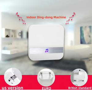 ชุดกริ่งประตูไร้สายพร้อมตัวรับสัญญาณ2ตัว1ตัวเลือกปลั๊กแบบทั่วโลกสำหรับระบบรักษาความปลอดภัยในโรงแรมครอบครัว - Product Image 5