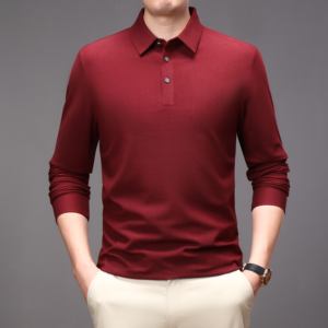 <span class=keywords><strong>T</strong></span>-shirts polo à manches courtes décontractés à séchage rapide pour hommes 220 grammes hauts équestres et de sport sans couture ensemble de chemises polo et de <span class=keywords><strong>golf</strong></span> solides - Product Image 3