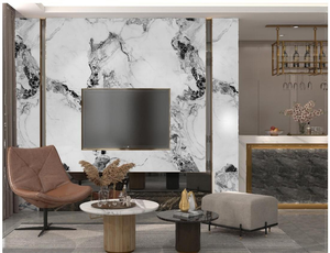 Panneau mural en marbre ignifuge panneau mural en <span class=keywords><strong>fibre</strong></span> de charbon de <span class=keywords><strong>bois</strong></span> de bambou panneau mural en feuille de pvc haute brillance panneau mural décoratif en ardoise - Product Image 5