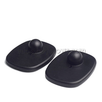 Étiquette de sécurité rigide en plastique RF 8,2 MHz 65*54 mm avec alarme pour vêtements, sacs, chapeaux, étiquettes antivol EAS, portée de détection de 1,2 à 1,6 m