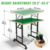 Table de puzzle en bois 1500 pièces, pliage en un clic, hauteur réglable, inclinaison 45°, 6 plateaux en feutre, roulettes, couvercle translucide, poste de travail