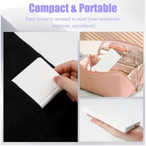 Lampe à ongles LED UV mini pliable 36W, séchoir portable pour vernis gel, rechargeable, en plastique, prise EU, pour manucure à domicile - Product Image 6
