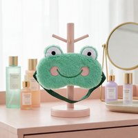 Masque de sommeil en peluche grenouille tendance, le plus vendu, doux et moelleux, masque oculaire animal brodé pour toutes les saisons