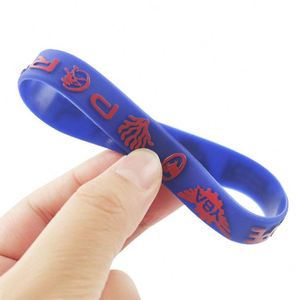 สายรัดข้อมือซิลิโคนสำหรับงานอีเว้นท์ แบบขายส่ง ไม่มีลาย พิมพ์ได้เอง สำหรับงานเทศกาล กิจกรรมส่งเสริมการขาย และโฆษณา - Product Image 5