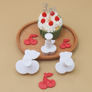 3Pcs Sáng Tạo Cherry Mùa Xuân Mô Phỏng Đường Bánh Nướng Khuôn Thiết Lập Tùy Chỉnh Nhựa <span class=keywords><strong>Cookie</strong></span> Máy Cắt Cho Nhà Bếp Sử Dụng - Product Image 4