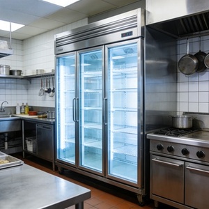 Frigorifero Commerciale Trasparente a Temperatura Singola con Porte in Vetro, per Supermercati, Esposizione Bevande, Conservazione Bevande Fredde - Product Image 6