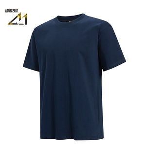 T-shirt décontracté pour homme, 100% coton, tricoté, 320g, poids lourd, respirant, coupe classique, col rond, manches courtes - Product Image 3