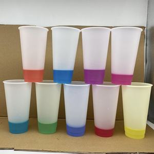 بيع بالجملة الأكثر مبيعًا 16 أونصة تغيير اللون أكواب أكواب أكواب تغيير لون حلويات أكواب - Product Image 2