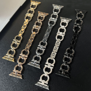 <span class=keywords><strong>Bracelet</strong></span> de chaîne en métal pour filles cool de mode de luxe pour <span class=keywords><strong>Apple</strong></span> <span class=keywords><strong>Watch</strong></span> Series 10 9 8 7 6 SE <span class=keywords><strong>5</strong></span> 3 45/44/42/41mm <span class=keywords><strong>Bracelet</strong></span> rond de mode 46mm - Product Image 1