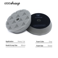 Tampons de polissage DA de 3 pouces en éponge grise durable pour coupe intensive, pour carrosseries automobiles, vente en gros OEM 1000Sheep