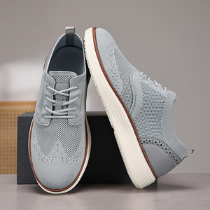 Zapatos Oxford de Lona con Cordones para Hombre, Talla Grande, Estilo Casual de Negocios, para Caminar - Product Image 1