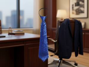 เนคไทเลื่อม7.5ซม. * 35ซม. สีน้ำเงินแซฟไฟร์สไตล์ธุรกิจคลาสสิก - Product Image 2