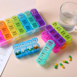 Organizador de pastillas a prueba de humedad 7 días 4 veces al día pastillero semanal mañana mediodía noche pastillero 28 Gird Mediciation para todos los medicamentos - Product Image 5