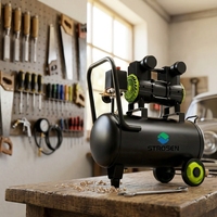 Compresor de Aire Silencioso Sin Aceite Strosen de 50L, Accionamiento Directo, 0.7 Bar, 220V, para Reparación de Automóviles, Pintura con Pistola, Bajo Ruido, Portátil, Certificado CE
