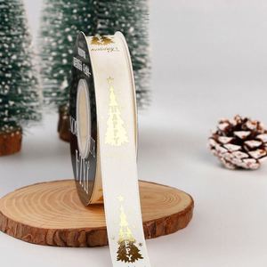 WYD506 Decoraciones Navideñas, Rollo de Cinta Navideña para Envolver Regalos, Decoraciones de Ropa Hechas de Seda, Poliéster y Papel - Product Image 6