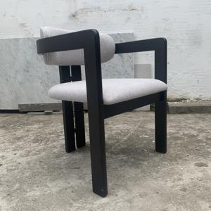 <span class=keywords><strong>Fauteuil</strong></span> <span class=keywords><strong>Club</strong></span> en Sergé Nabuk en <span class=keywords><strong>Cuir</strong></span> Boucle Rembourré Italien Hôtel Restaurant Café Designer Naturel Noir Bois de Baie Moelleux - Product Image 3