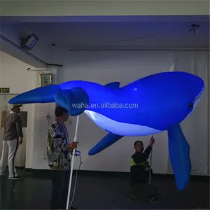 Парадный Декор WAHA, надувной костюм для прогулок, костюм рыбы, реквизит для сценического танца, большая рыба, Китовая марионетка