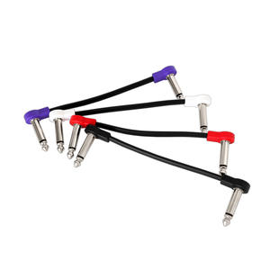 Offre Spéciale d'usine guitare électrique câble court 6.35mm pédale d'effet double courbure Mono connexion métal moulé par injection pour <span class=keywords><strong>basse</strong></span> - Product Image 1