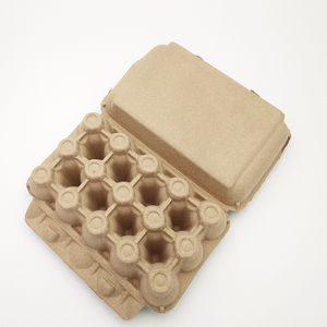 Tùy chỉnh phân hủy sinh học 12/15/18/24/30 trứng bao bì carton khay đóng gói hộp giấy bột giấy vật liệu dập nổi varnishing cho thực phẩm - Product Image 5