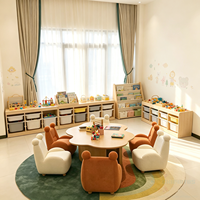 Table en forme de nuage pour enfants Chiquitos avec canapé en forme d'ours en peluche pour l'école, la maternelle et la garderie, table de lecture ou de jeu