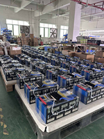 Batería de Litio Solar Portátil LiFePO4 12V 24V 48V 50-600Ah para Uso Fuera de la Red, IP65 Impermeable, para Uso Doméstico 1-10kW, Disponible en EE. UU. y la UE