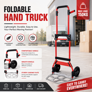 Foldable Aluminum Alloy 2-Wheel <b>Hand</b> <b>Cart</b> Trolley with Portable Design for Industrial Use and Material Handling - Product Image 1