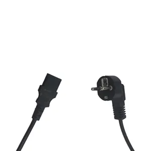 16a 250v moldado europeu 3 pinos macho para Iec C14 C13 fêmea conector final 1m VDE Euro plug cabo de alimentação do portátil