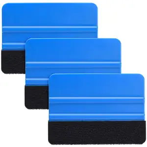 Custom Car Squeegee Scraper Wrapping Tools Plastic Squeegees With Felt Car Vinyl Squeegee For Easier Application Of Vinyl