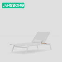 Chaises longues d'extérieur Chaises de piscine d'hôtel Lit de soleil extérieur en aluminium Ensemble de salon de jardin Chaise longue Villa Chaise longue Chaise longue pour piscine de villégiature