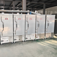 Ruitai 8-bakjes SUS304/SS201 LPG/NG rijststoompan CE-gecertificeerd, met optionele handgreep & timer voor kantine/hotel/catering