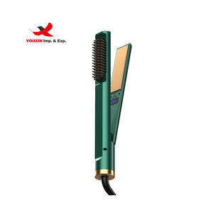 FENGFLY ABS Oil Infused Heated <b>Hair</b> <b>Straightener</b> Brush with <b>Straightening</b> Comb 30s Fast Heating High Quality - Product Image 2
