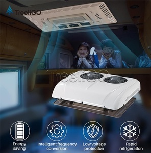 Climatiseur de toit split DC12V 24V 1800W avec double ventilateur de refroidissement pour camion et fourgon, vente en gros, tout-en-un EAC002.T23, combinaison d'aluminium - Product Image 3