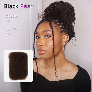 Extensions de <span class=keywords><strong>cheveux</strong></span> humains 100 % Remy brésiliens <span class=keywords><strong>afro</strong></span> crépus en vrac, noirs naturels, pour tressage - Product Image 5
