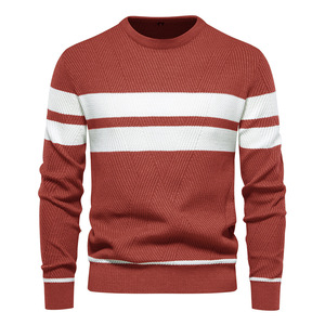 Maglione Casual da Uomo Autunno/Inverno a Righe, Caldo Pullover con Collo Tondo, Taglia Europea, Maglieria Disponibile - Product Image 6