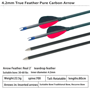 Scrambler I.D. Hợp Chất Săn bắn cung carbon tinh khiết 4.2mm cung recurve với mũi tên thẳng 31 inch thép lông thật - Product Image 2