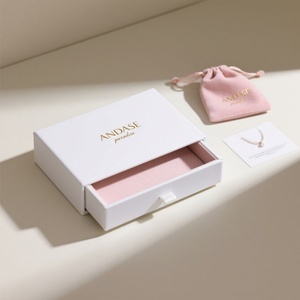 Caja de Cartón Rígido Biodegradable para Regalos de Chocolate de Lujo para el Día de San Valentín, con Logotipo Personalizado, Reutilizable, Tipo Cajón - Product Image 1