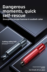 Marteau de sécurité robuste en acier tungstène pour briser les vitres de voiture, camion et bus en cas de secours - Product Image 1